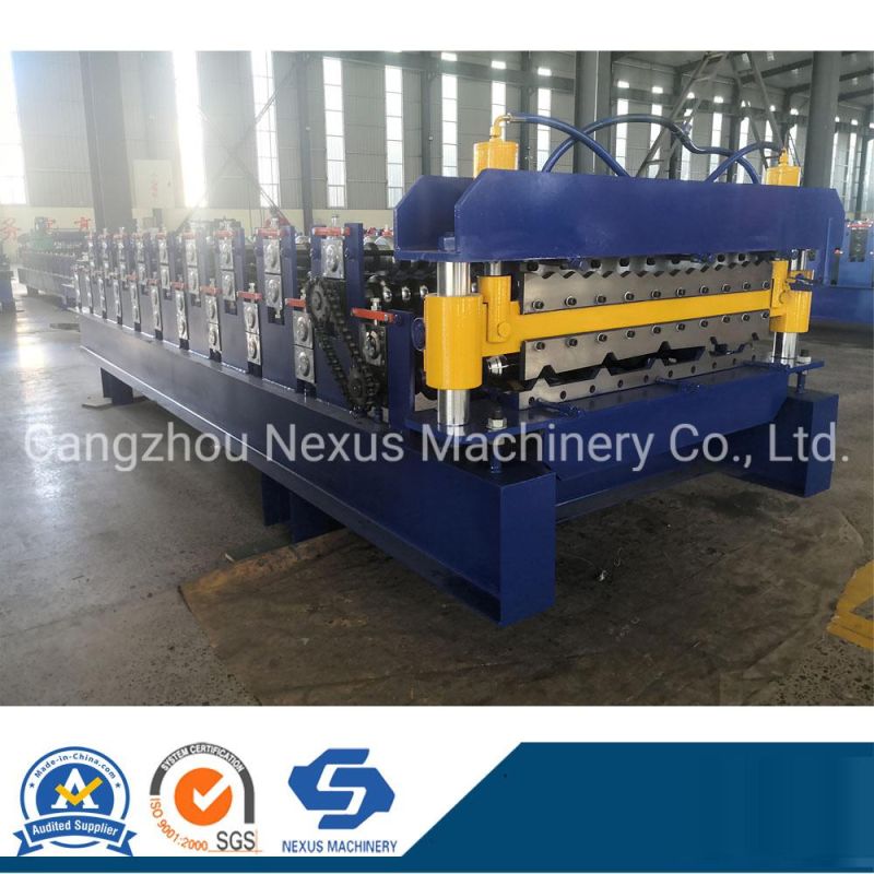 Cold PLC Automatic Galvanized Corrugated and Trapezoidal Roof Panel Sheet Roll Forming Machine