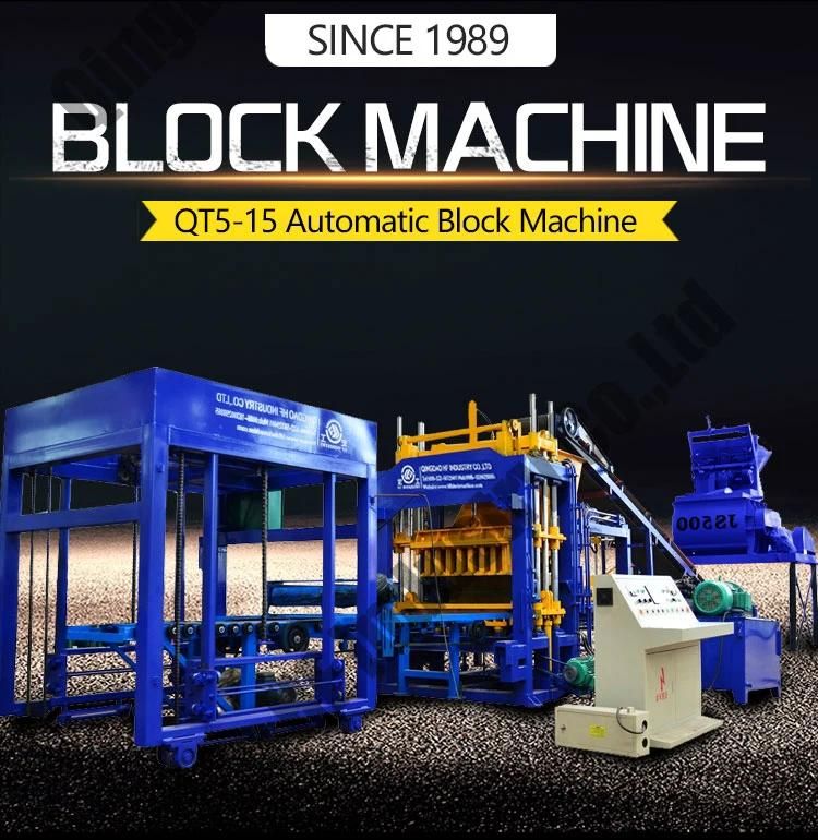 Qt5-15automatic Concrete Block Making Machine/6 Inches Hollow Block Making Machine/Brick Block Making Machine