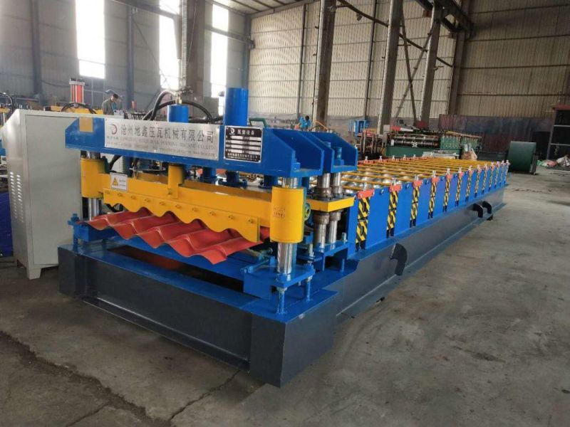 China Color Coated Roofing Sheet Steel Profile Roll Forming Machine