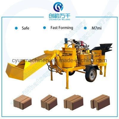 China Quality M7mi Twins Erath Cement Interlocking Hydraform Brick Machine in Nigeria