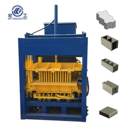 Small Concrete Hollow Pavement 220V Electric Power Qt4-16 Hydraulic Press Block Making Machine