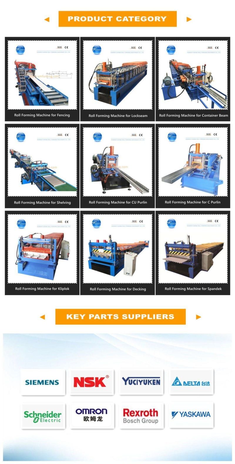 Hot Sale 12 Months Customized Xiamen Roofing Sheet Making Purlin Roll Forming Machine