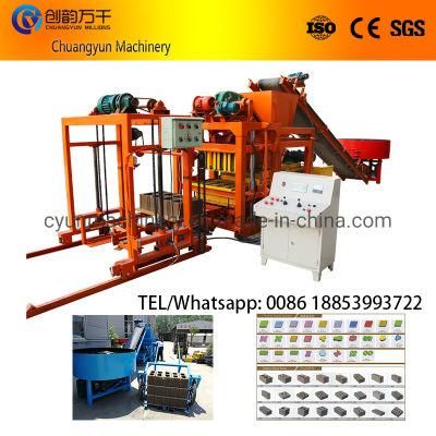 Qtj4-25 Automatic Hollow Solid Concrete Brick Block Making Machine in South Africa