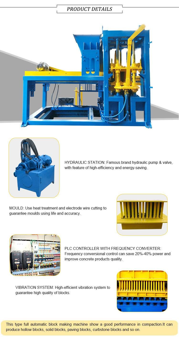 Qt4-15 Hollow Paver Concrete Cement Brick Block Making Machine in Bangladesh