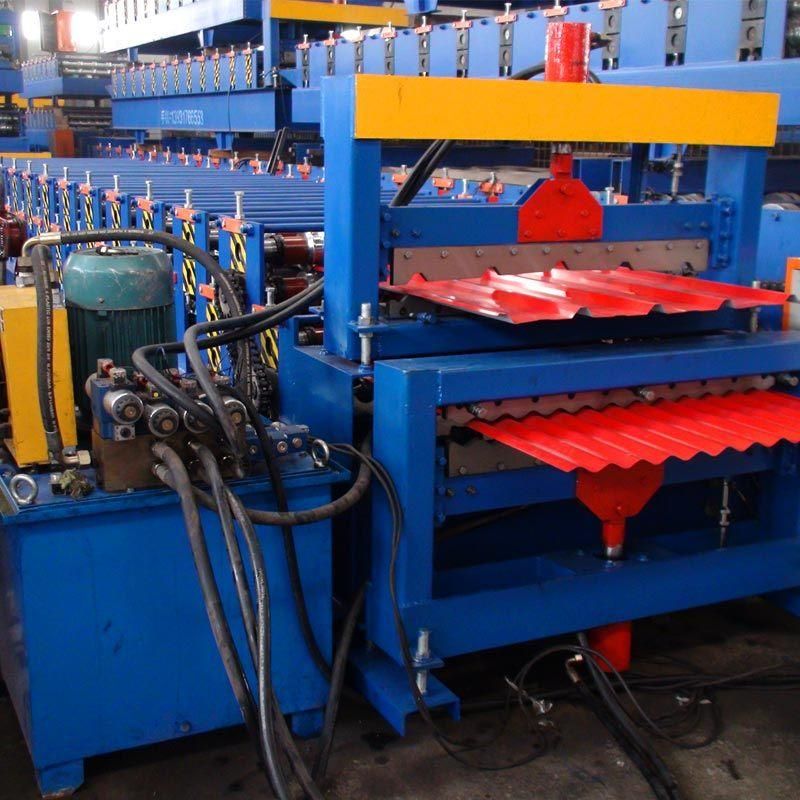 Double Layer Steel Profile Metal Roofing Sheet Panel Roll Forming Machine