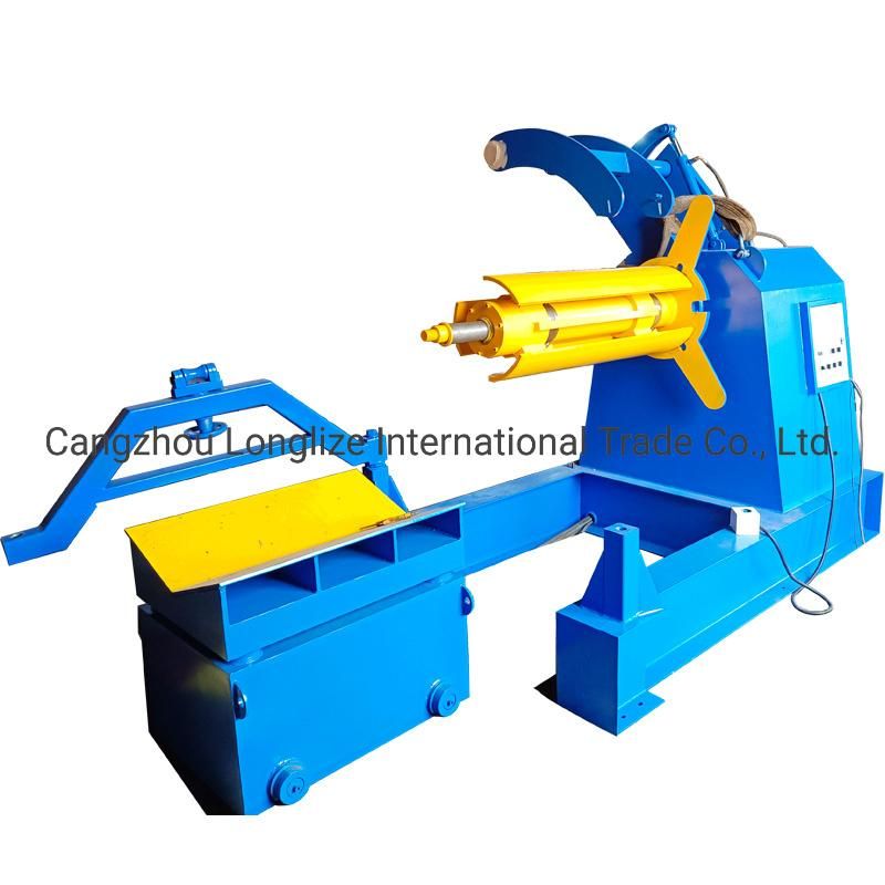 Hydraulic Decoiler with Coil Car and Pressing Arm for 5t Capacity