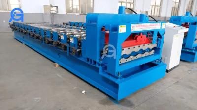 Metal Glazed Iron Colored Steel Used Shape Roof Sheets Steel Seam Tile Roll Forming Machine