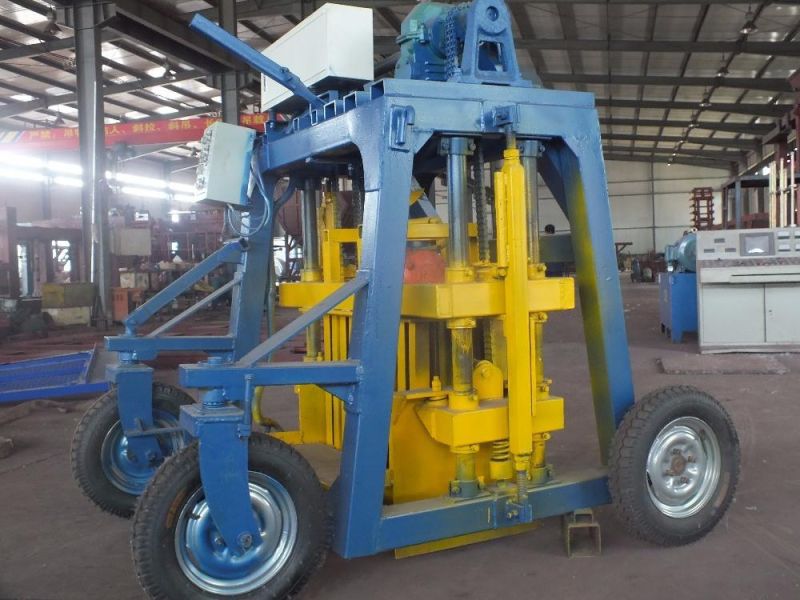 Qtm4-45 Egg Laying Mobile Concrete Cement Solid Paver Block Brick Laying Making Machine