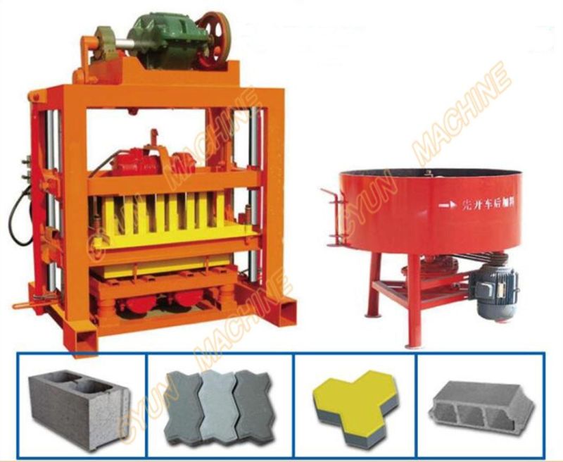 Qt4-40semi Sutomatic Manual Concrete Cement Block Machine for Hollow Blocks