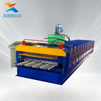 High Quality Double Layer Building Used Colored Steel Wall Roofing Sheet Cold Bending Roll Forming Machine