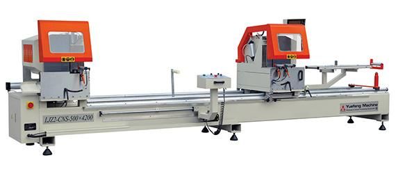 UPVC Aluminum Window Fabrication Double Head Cutting Machine