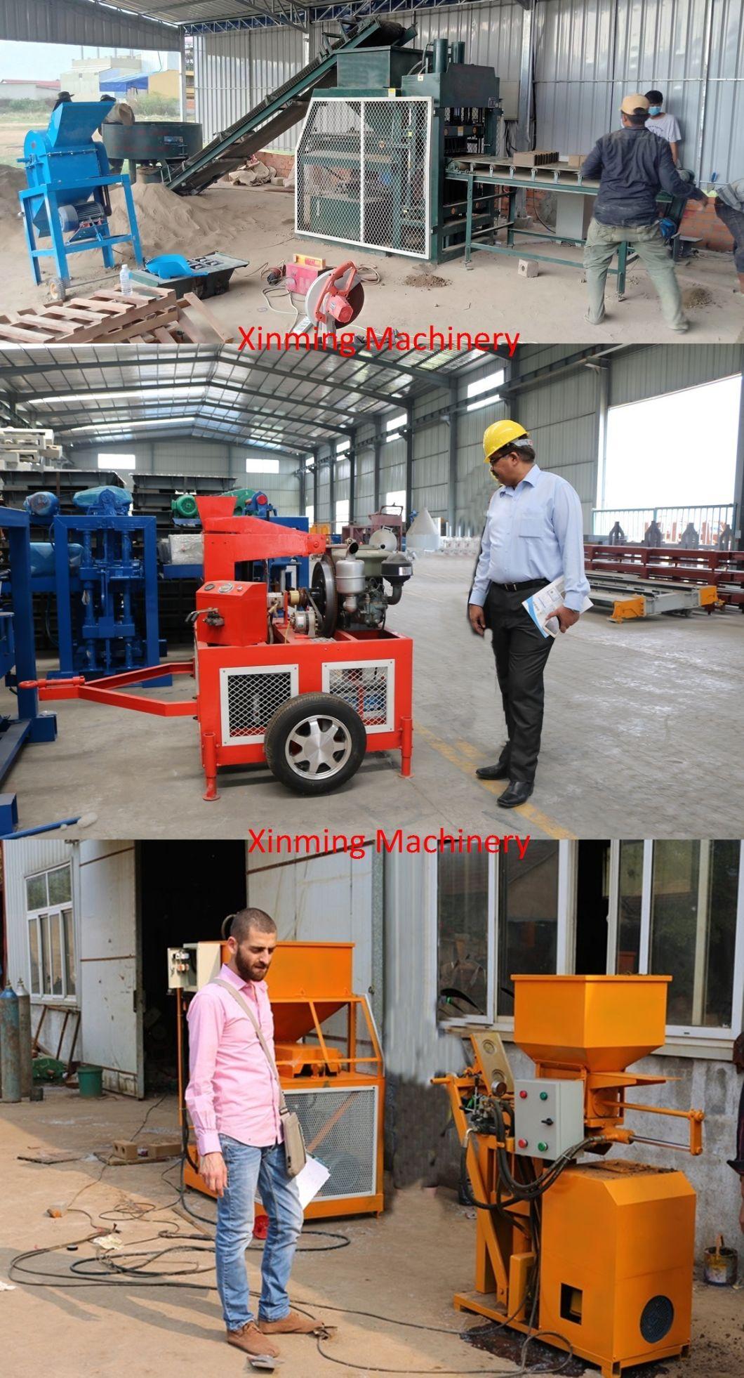 Xm1-25 Semi Automatic Soil Hollow Block Machine Clay Interlocking Brick Making Machine with Hydraulic System