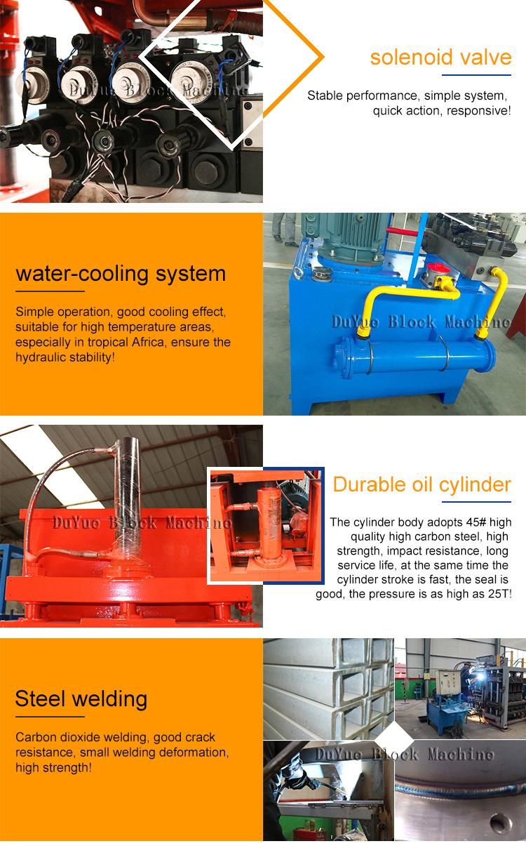 Duyue Hr1-10 Hydraulic Vibration Construction Machinery Block Machine, Clay Soil Brick Making Machine