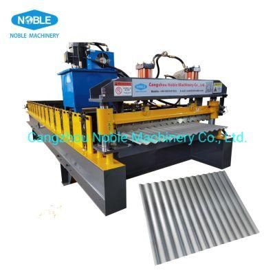 Galvanized Roofing Sheet Metal Roof Tile Corrugating Roll Forming Machine