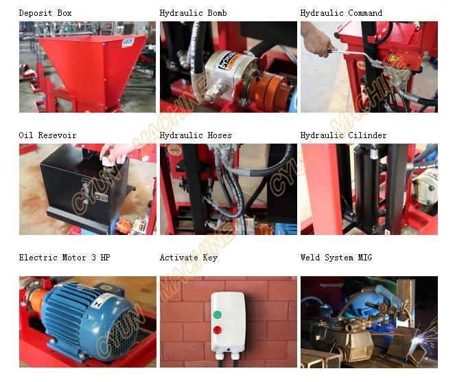 Cy2-25 Semmi Automatic Clay Interlocking Brick and Hydraform Block Machine with Hydraulic System