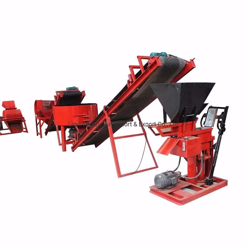 Cy2-25 Small Semi Automatic Stationary Clay Interlock Block Hydraform Brick Making Machine