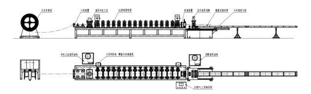 Color Steel Galvanized Roofing Roof Wall Ridge Cap Tile Roll Forming Making Machine