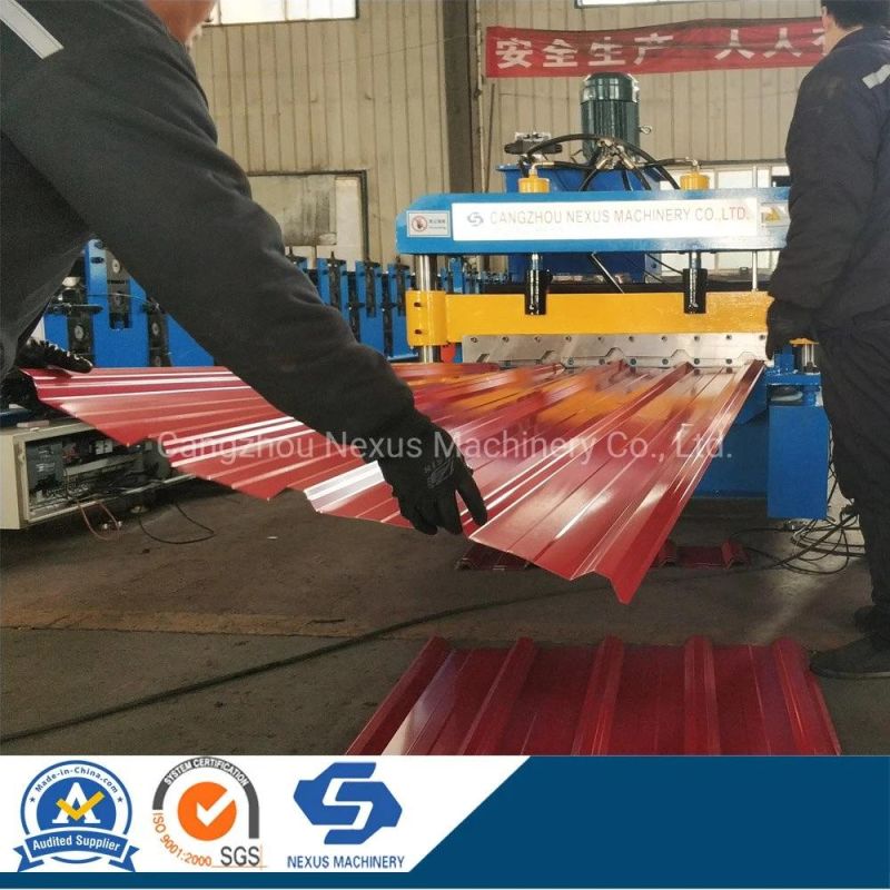 0.6mm PPGI/PPGL/Gi Steel Trapezoidal Roof Sheet Roll Forming Machine