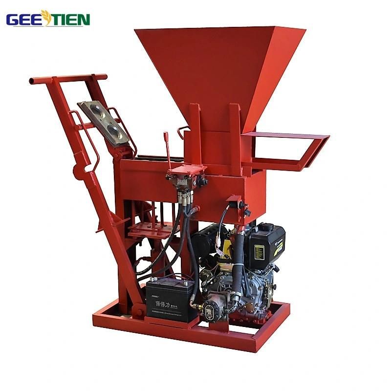 Small Electric Diesel Engine Manual Block Brick Making Machine Brick