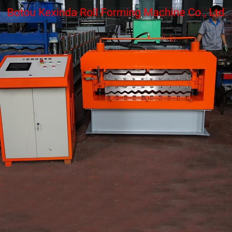 Double Deck Layer Metal Roof Panel Cold Roll Forming Machine