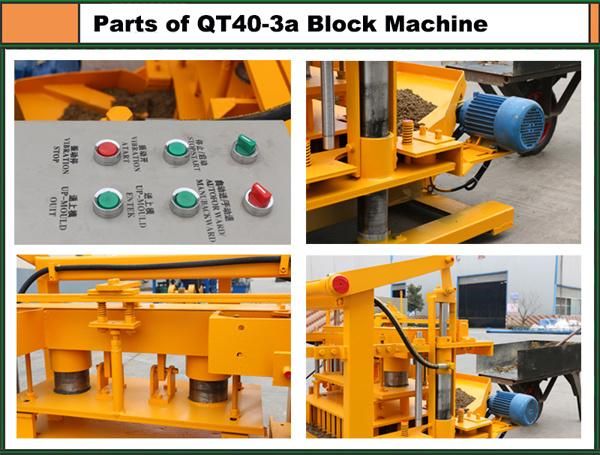 Cement Egg Laying Mobile Hollow Brick Making Machine Qt40-3A Concrete Manual Block Making Machine Floor Layer