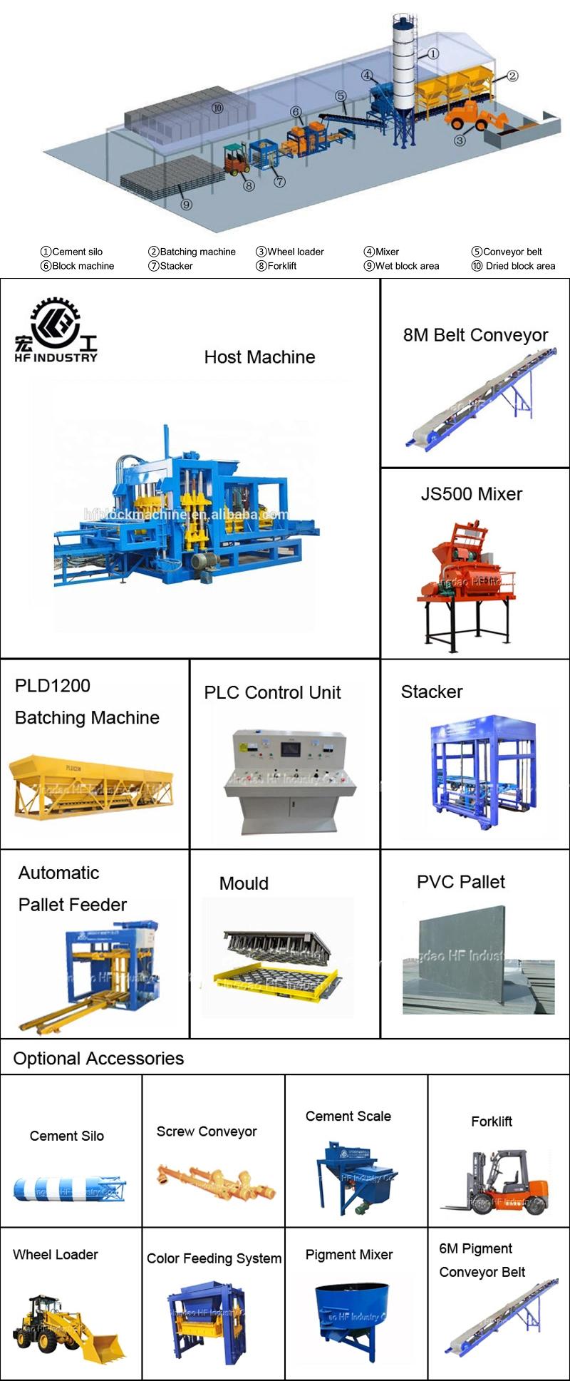 Qt6-15 Hollow Block Machine Brick Making Machinery