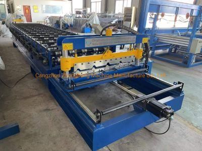 Iron Roofing Sheets No-Stop Flying Cutting Roll Forming Machine Single Layer Trapezoidal Roof Sheet Rolling Machine