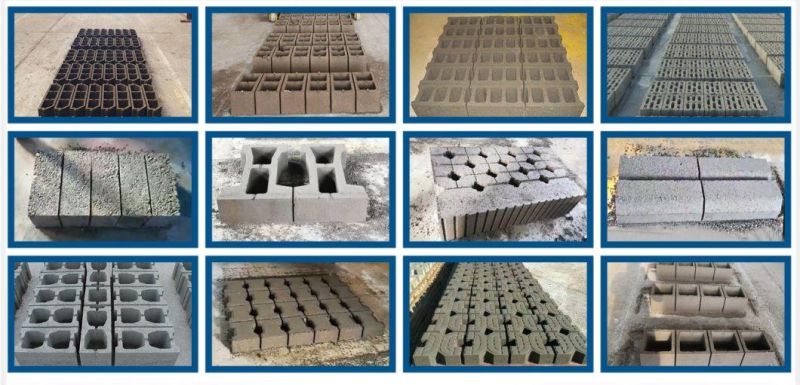 Big Mobile Concrete Hollow Block Fly Ash Brick Making Machine with Customized Moulds