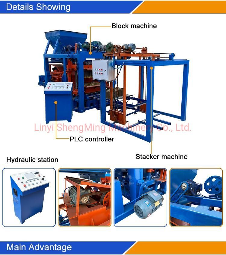 Qtj4-25 Automatic Hollow Concrete Cement Interlock Paver Brick Make Machine