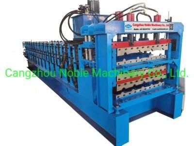Taiwam Quality Facotry Price Three Layer Steel Colored Roofing Sheet Corrugated Profile Tile Making Roll Forming Machine