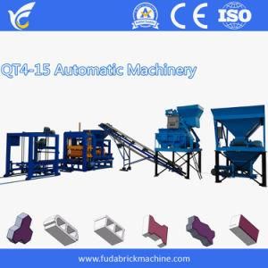 Qt4-15 Automatic Concrete Hollow Block, Pavement Zigzag Brick Making Machine in Accra, Tacrates, Tema