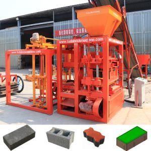 Qt4-24b Semi Automatic Concrete Paver Brick Making Machine Price