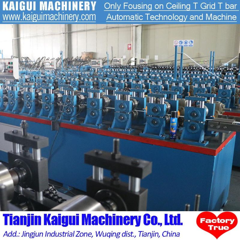Ceiling T Grid Main Cross Suspended Tee Bar Roll Forming Machine