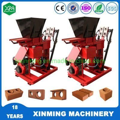 Semi-Automatic Xm2-25 Soil Hollow Block Making Machine for Brick Production Line