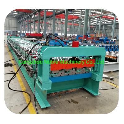 Double Profile Metal Roofing Sheet Making Machine Steel Floor Deck Roll Cold Roll Forming Machine