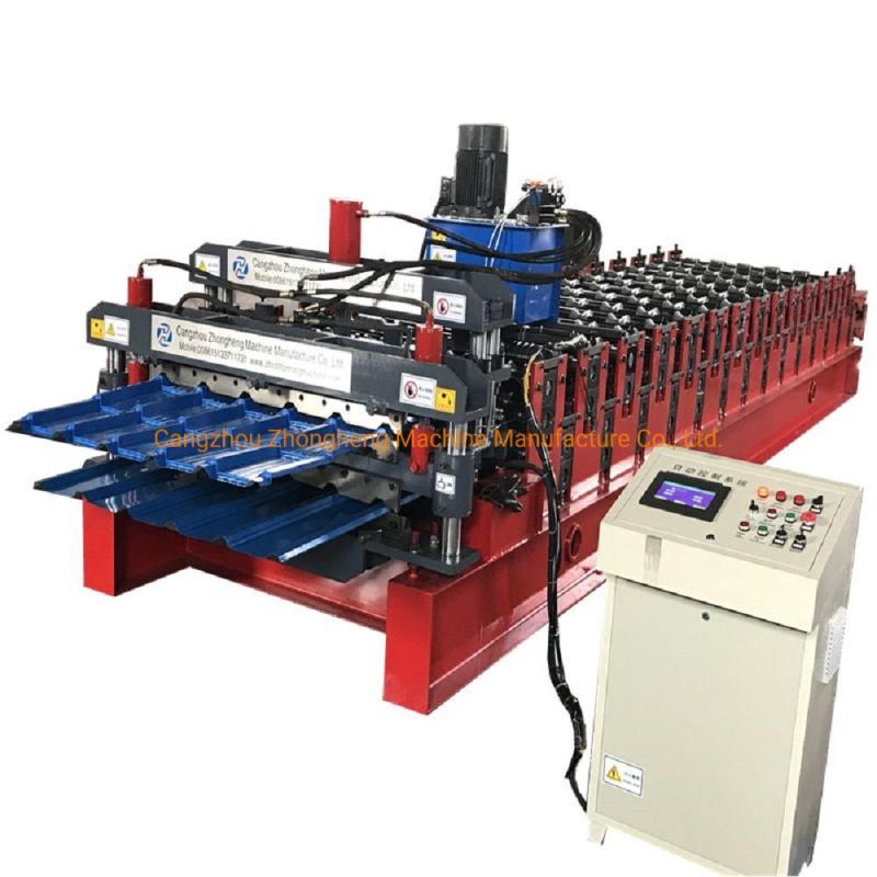 New Popular Three Tier Layer Roofing Sheet Making Different Color Metal Steel Products Roof Tile Cold Roll Forming Making Machine with High Speed