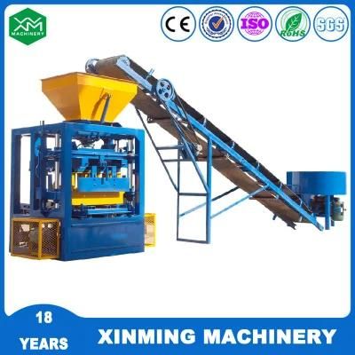 Qt4-24 Construction Equipment Semi Automatic Hollow Paving Solid Cement Concrete Brick Block Making Machine with Factory Price