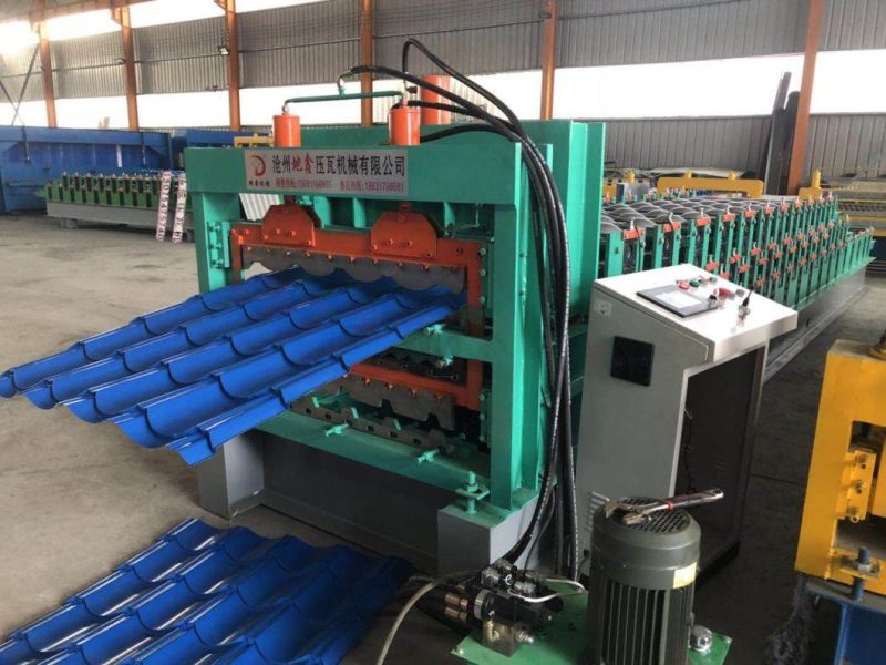 Hot Sales Zimbabwe 740 Q Tile and 686mm Trapezoidal Roofing Tile Roll Forming Machine