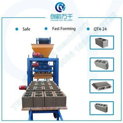 Qt4-24 Building Block Machine Sale Hollow Sand Brick Making Machines