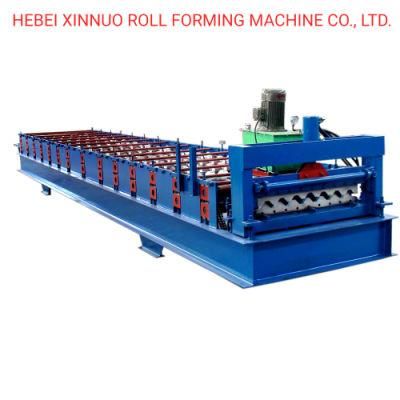 750 Full Automatic Galvalume Sheet Roll Forming Machine Iron Roof Tile Making Equipment