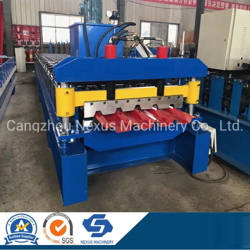 PLC Controlled Automatic Trapezoid Metal Roof Ibr Sheet Roll Forming Machine