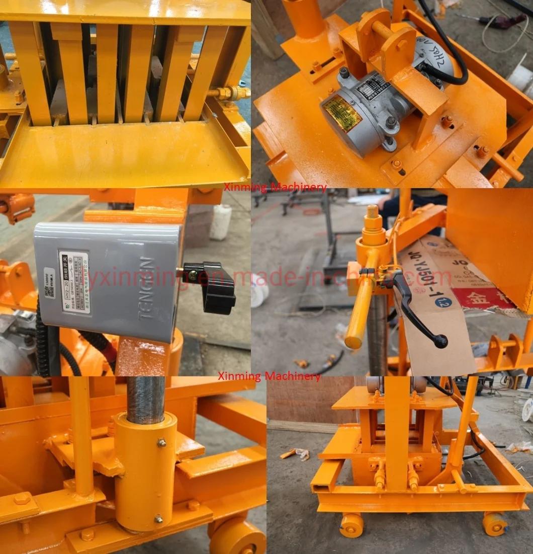 Mobile Egg Laying Qmr2-45 Concrete Cement Hollow Solid Interlocking Brick Making Machine with Factory Price