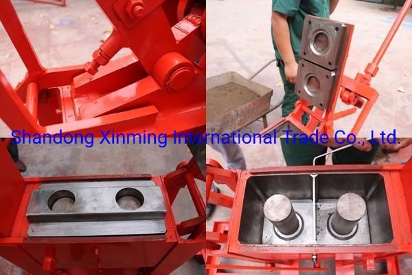 Hot Selling Xm2-40 Small Manual Clay Pavering Interlocking Brick Making Machine in India Price