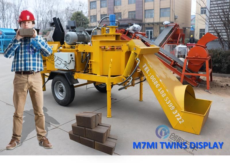 Clay Brick Machine Mobile M7mi Small Mini Red Clay Brick