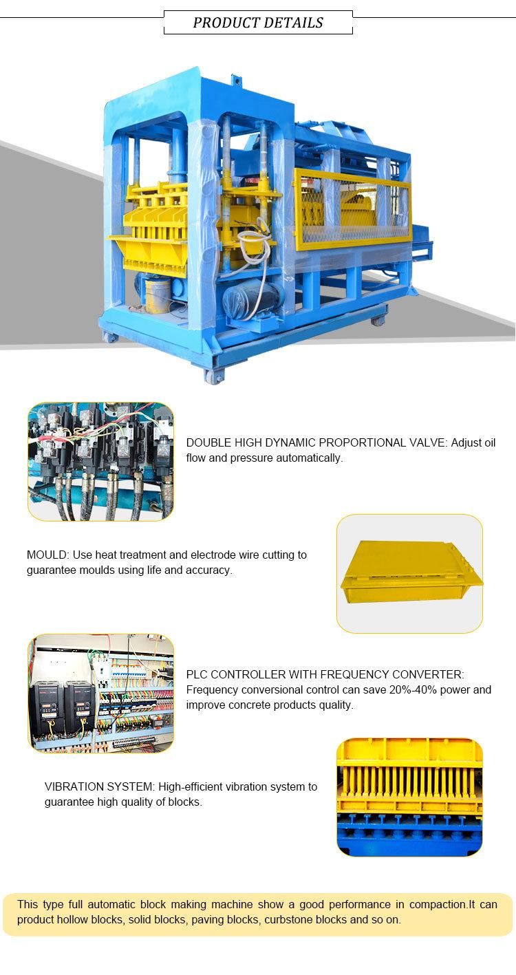 Qt10-15 Automatic Hollow Fly Ash Crushed Curb Stone Brick/Block Forming Machine