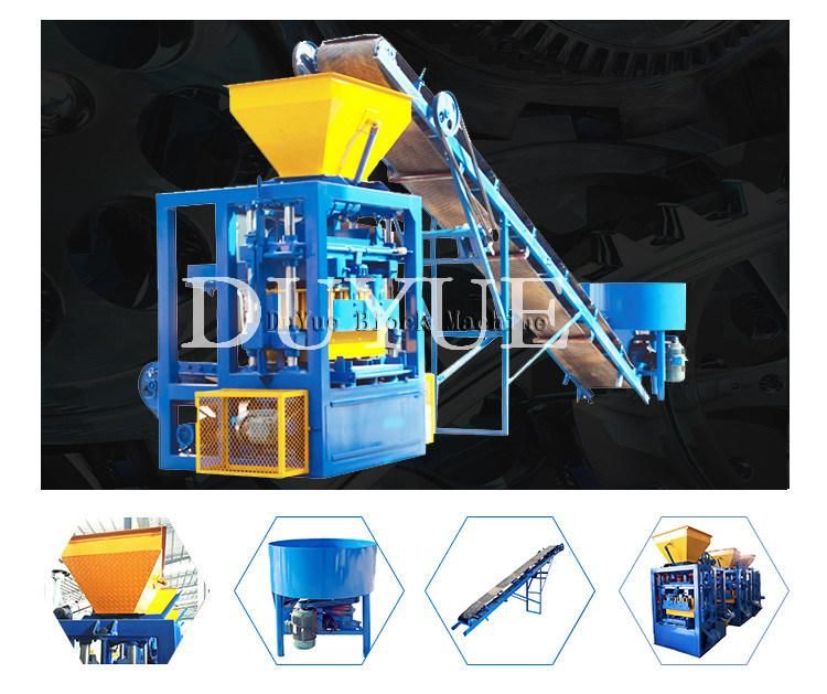 Qt4-24 Semi Automatic Holloe Block Machine Interlocking Brick Making Machine