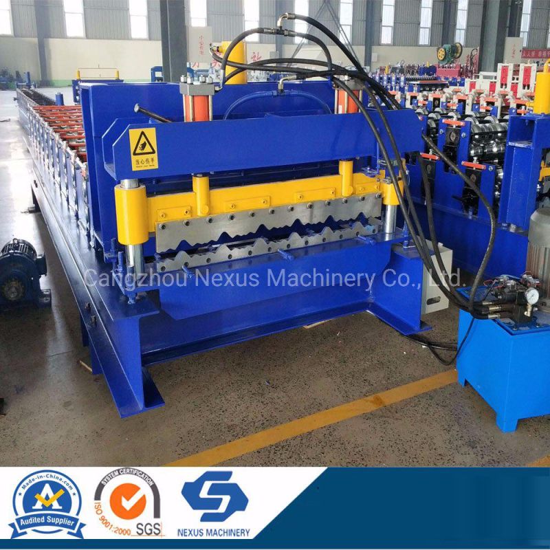 5.5kw Automatic Glazed Tile Roll Forming Machine Steel Roofing Sheet Making Machinery
