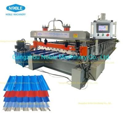 Color Steel Cold Rib Corrugated Profile Roll Forming Roofing Sheet Tile Making Trapezoidal Profile Roll Forming Machine