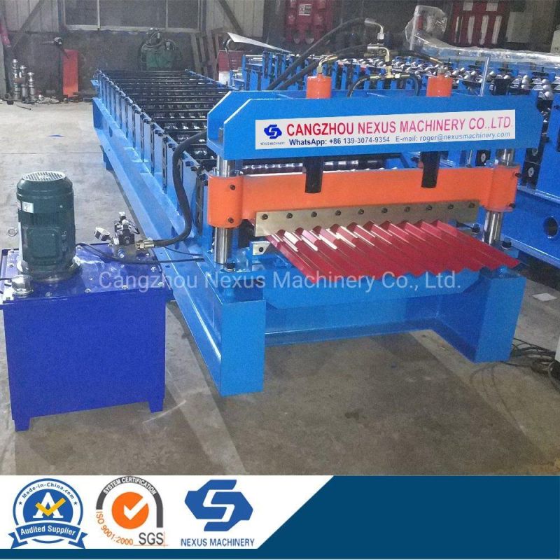 Color Steel Corrugated Roof Sheet Roll Forming Machine Used in Philippine