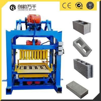 Qtj4-40 Manual Concrete Machine Cheap Hollow Block Making Machine for Sale